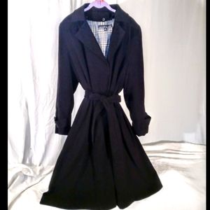 Anne Klein belted wool trench coat with removable insert 14